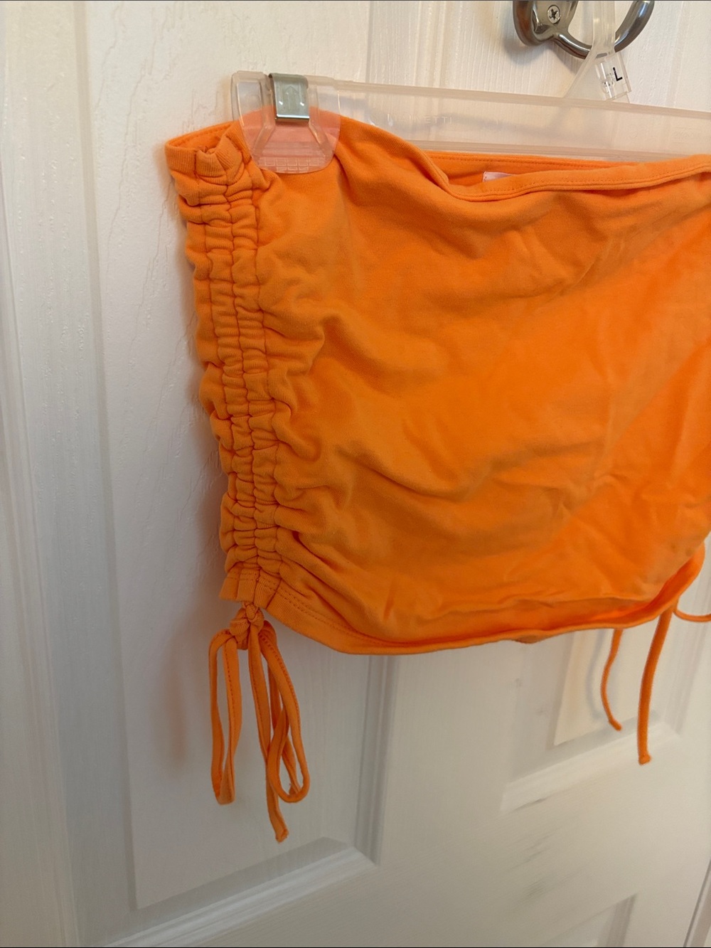 Garage Orange Ruched Tube Top - Picture 3 of 4
